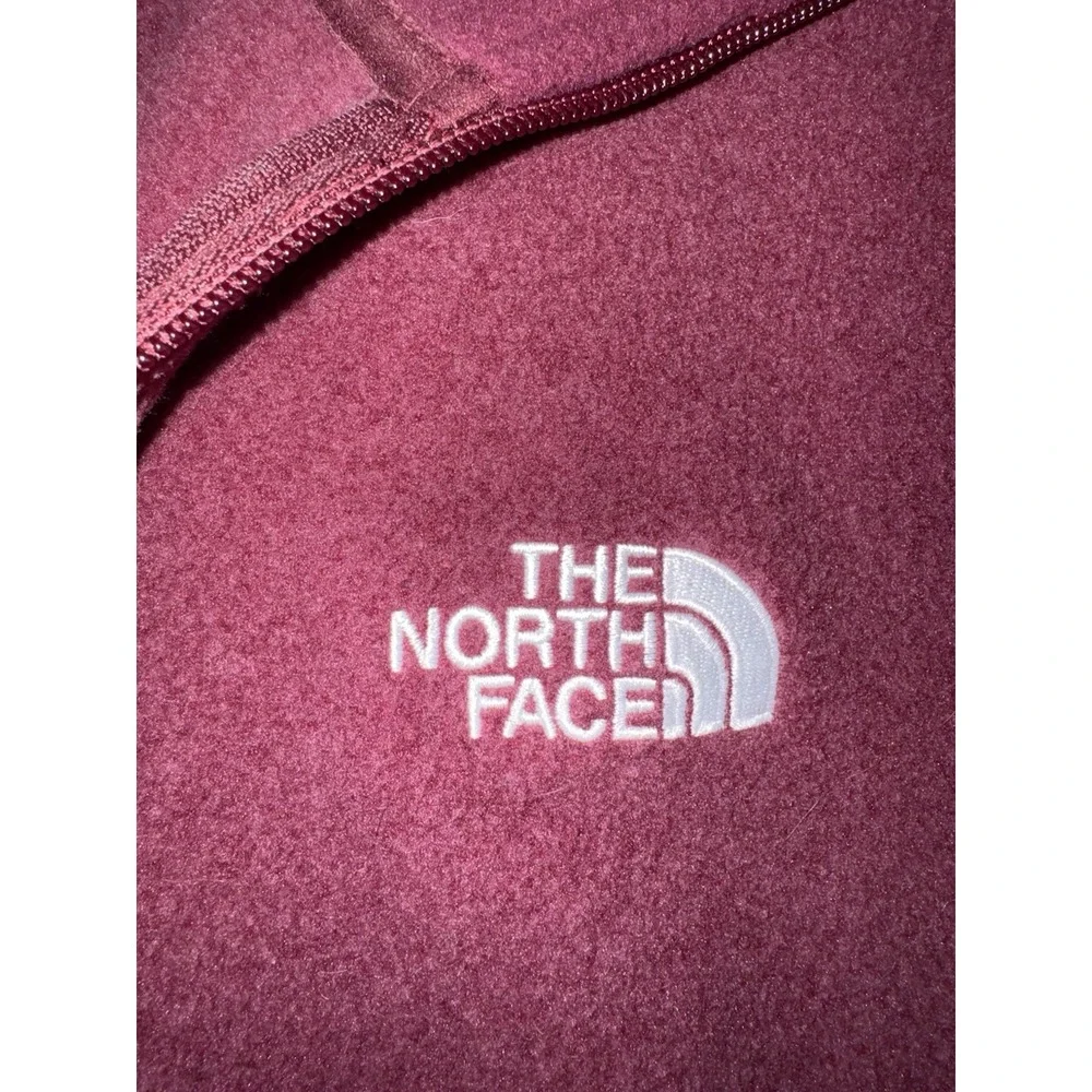 The North Face Men's Sz M Campbell‎ 1/2 Zip Fleece Pullover Jacket Burgundy